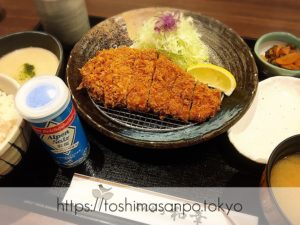 【池袋駅】あの和幸と少し違う！バッチリ美味しい＆おかわり自由「とんかつ 和幸 東武池袋店」の桃豚ロースかつ定食